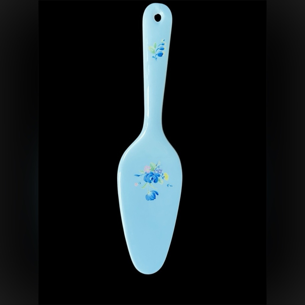 Nikko Ceramics Blue Floral Cake Server